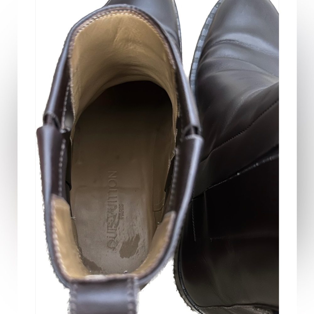 Men’s Louis Vuitton Leather Ankle Chelsea Boots - Sz 9 - Picture 6 of 10
